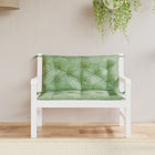 Tuinbankkussens 2 st bladpatroon 100x50x7 cm polyester