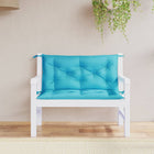 Tuinbankkussens 2 st 100x50x7 cm turquoise polyester