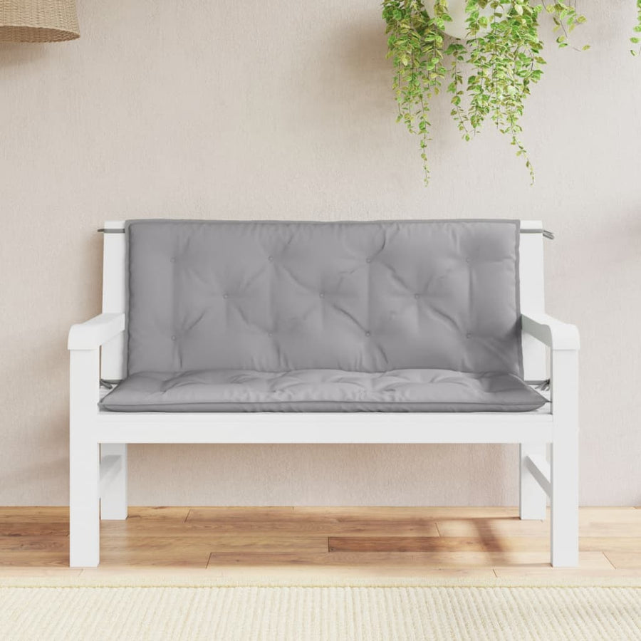 Tuinbankkussens 2 St 120X50X7 Cm Oxford Stof Grijs