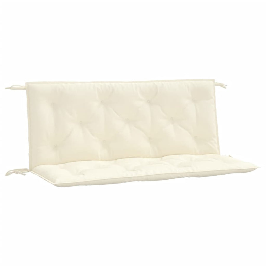 Tuinbankkussens 2 St 120X50X7 Cm Oxford Stof Crèmewit Groen