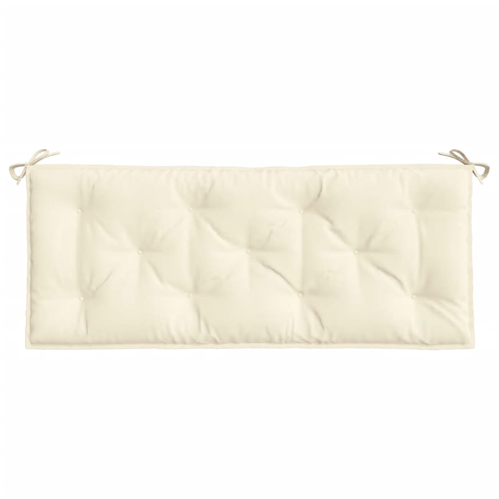 Tuinbankkussens 2 St 120X50X7 Cm Oxford Stof Crèmewit Groen