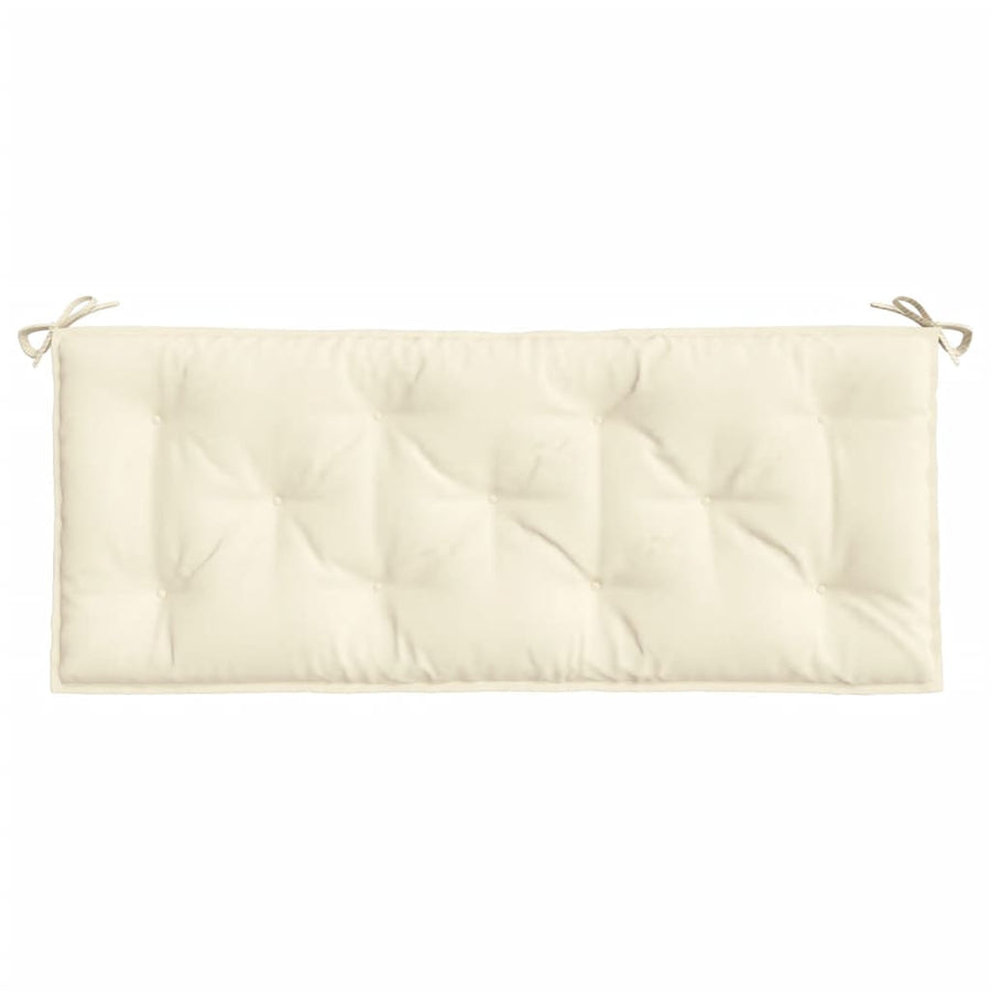 Tuinbankkussens 2 St 120X50X7 Cm Oxford Stof Crèmewit Groen