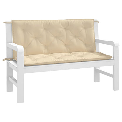 Tuinbankkussens 2 St 120X50X7 Cm Oxford Stof Beige