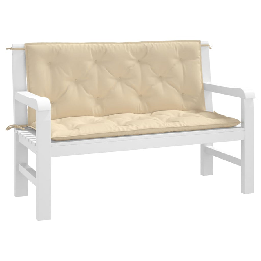Tuinbankkussens 2 St 120X50X7 Cm Oxford Stof Beige