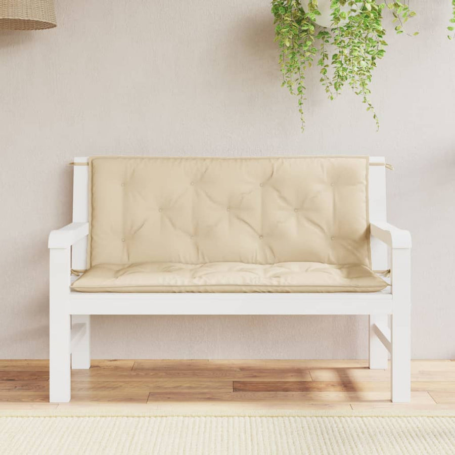 Tuinbankkussens 2 St 120X50X7 Cm Oxford Stof Beige
