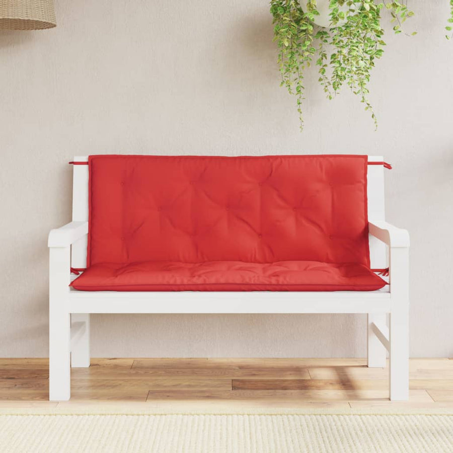 Tuinbankkussens 2 St 120X50X7 Cm Oxford Stof Rood
