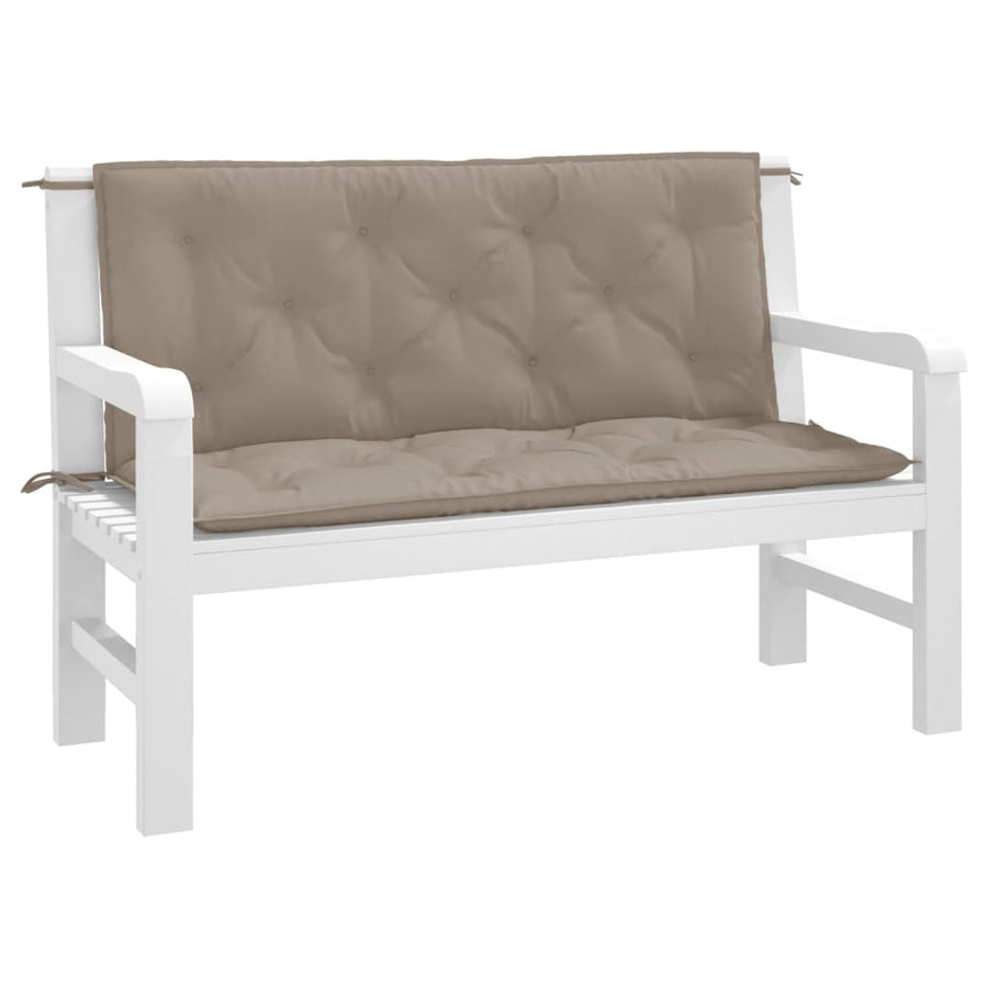 Tuinbankkussens 2 St 120X50X7 Cm Oxford Stof Taupe
