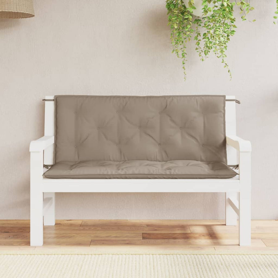 Tuinbankkussens 2 St 120X50X7 Cm Oxford Stof Taupe