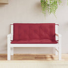 Tuinbankkussens 2 st 120x50x7 cm wijnrood