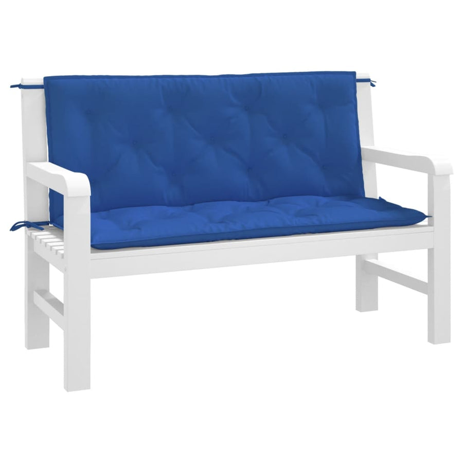 Tuinbankkussens 2 St 120X50X7 Cm Oxford Stof Blauw