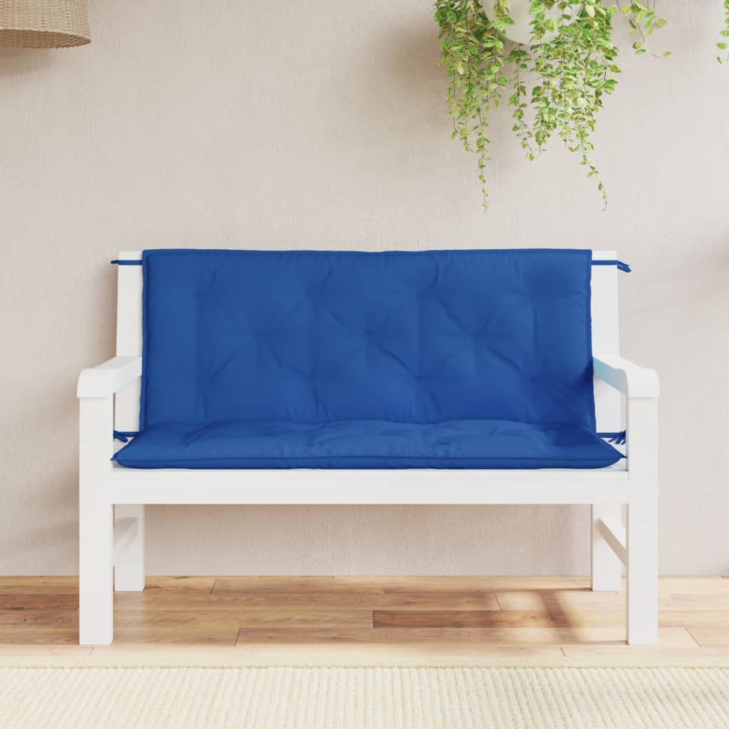 Tuinbankkussens 2 St 120X50X7 Cm Oxford Stof Blauw