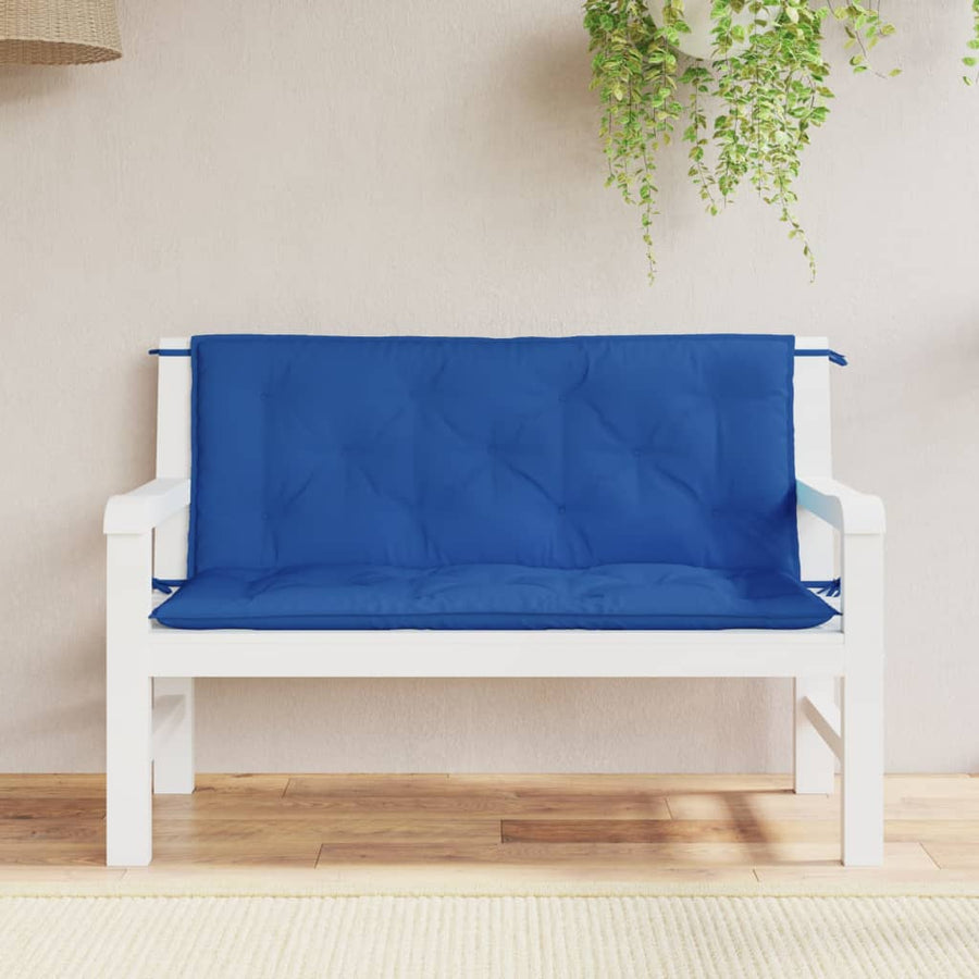 Tuinbankkussens 2 St 120X50X7 Cm Oxford Stof Blauw
