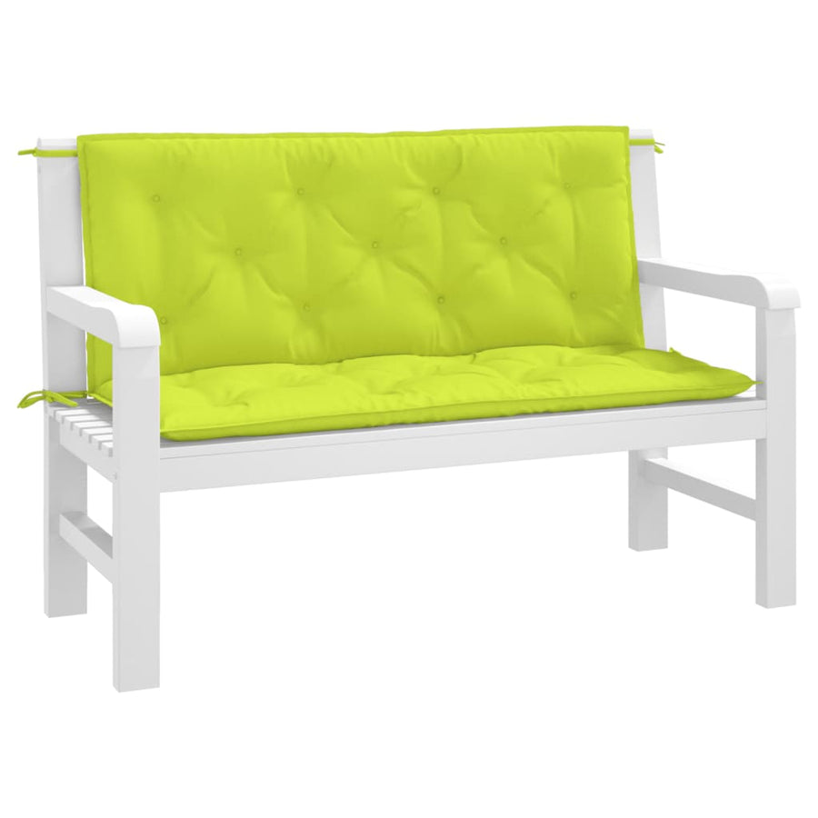Tuinbankkussens 2 St 120X50X7 Cm Oxford Stof Heldergroen