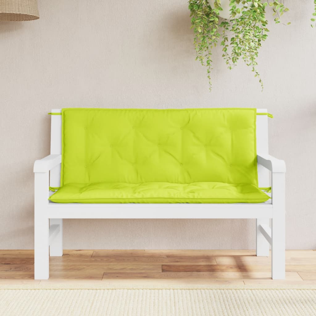 Tuinbankkussens 2 St 120X50X7 Cm Oxford Stof Heldergroen