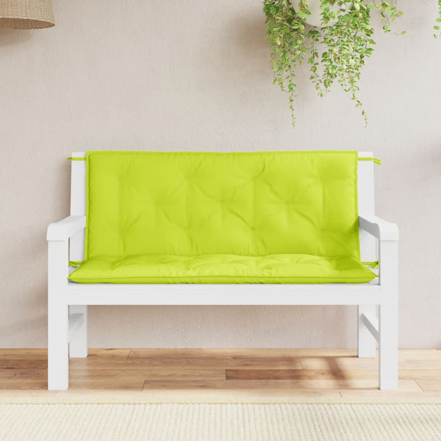 Tuinbankkussens 2 St 120X50X7 Cm Oxford Stof Heldergroen