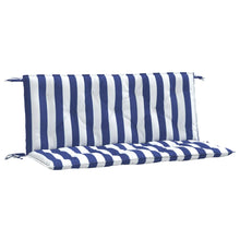 Tuinbankkussens Gestreept 10X50X7 Cm Stof En 120 cm Blauw en wit