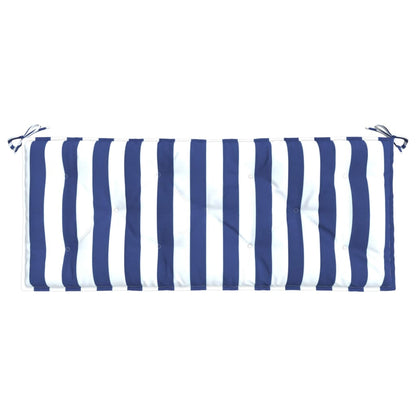 Tuinbankkussens Gestreept 10X50X7 Cm Stof En 120 cm Blauw en wit