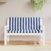 Tuinbankkussens 2 st 120x50x7 cm blauw wit gestreept