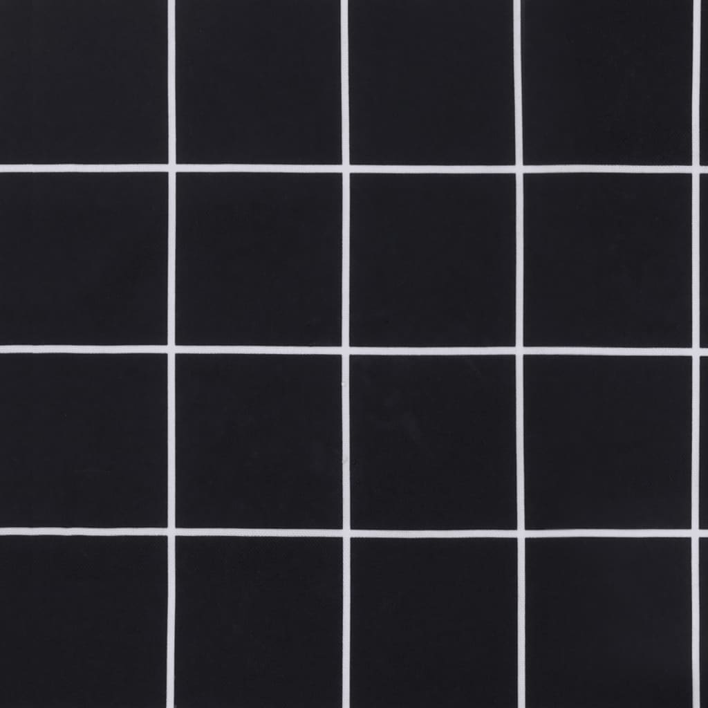 Tuinbankkussens Ruitpatroon 10X50X7 Cm Stof 120 cm Zwart en wit