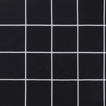 Tuinbankkussens Ruitpatroon 10X50X7 Cm Stof 120 cm Zwart en wit