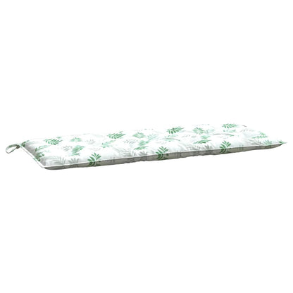 Tuinbankkussens 2 st bladpatroon 120x50x7 cm stof