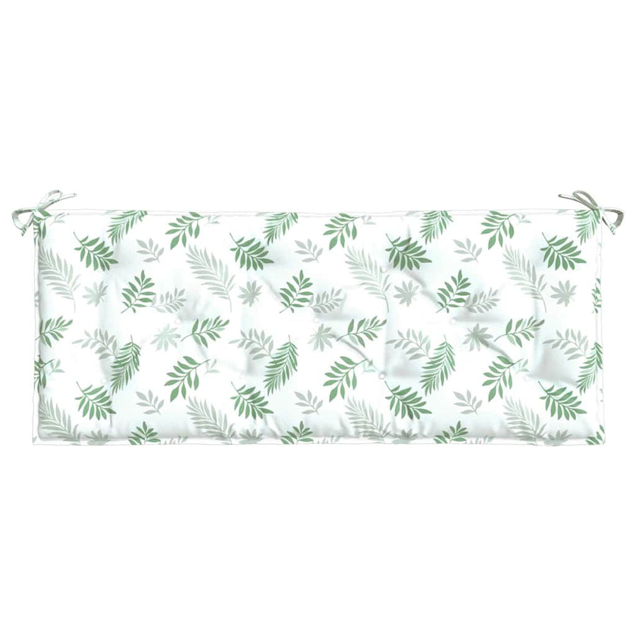 Tuinbankkussens 2 st bladpatroon 120x50x7 cm stof