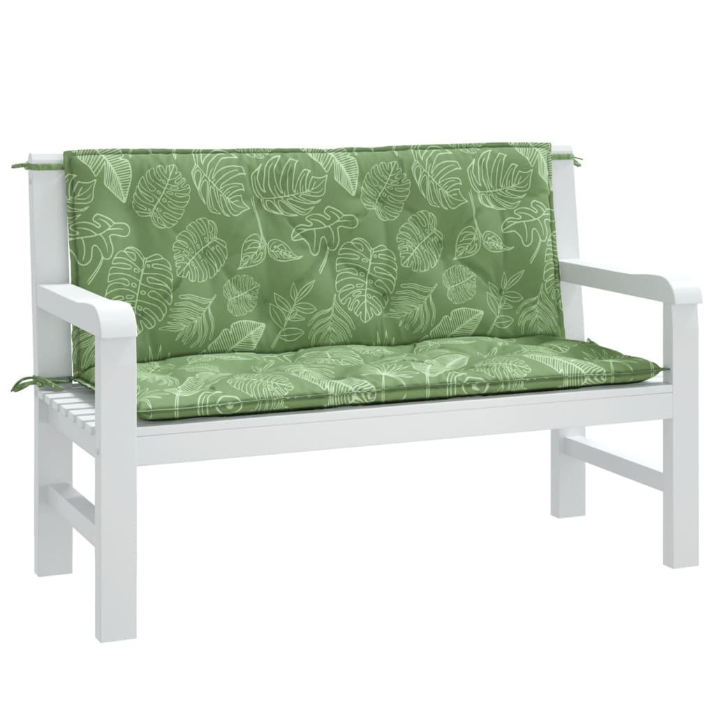 Tuinbankkussens 10X50X7 Cm Stof 120 cm Bladpatroon