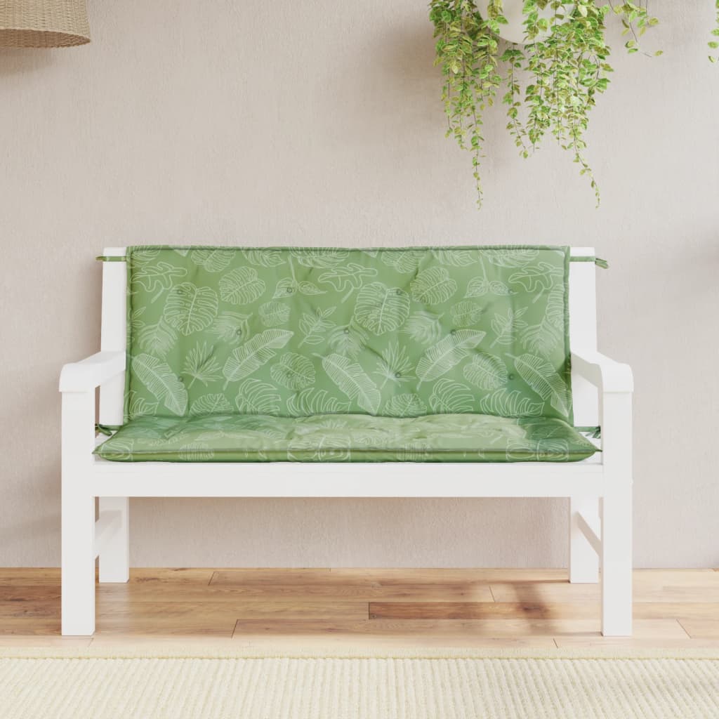 Tuinbankkussens 10X50X7 Cm Stof 120 cm Bladpatroon