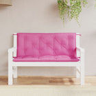 Tuinbankkussens 2 st 120x50x7 cm roze polyester