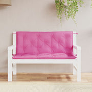 Tuinbankkussens 2 st 120x50x7 cm roze polyester