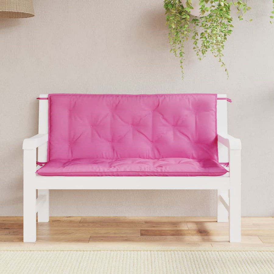 Tuinbankkussens 10X50X7 Cm Stof 120 cm Roze