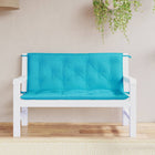Tuinbankkussens 2 st 120x50x7 cm turquoise