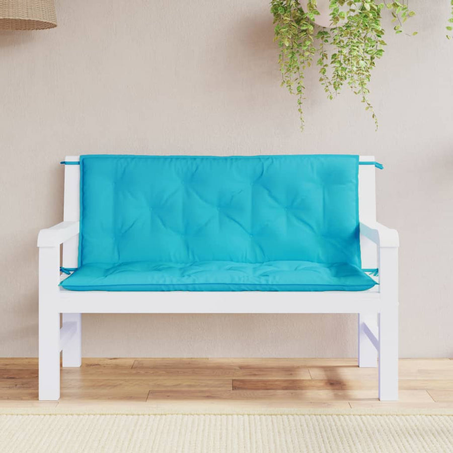 Tuinbankkussens 10X50X7 Cm Stof 120 cm Turquoise