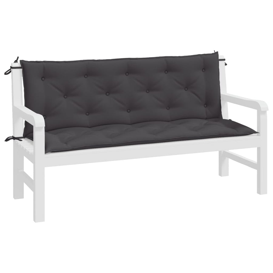 Tuinbankkussens 2 St 150X50X7 Cm Oxford Stof Antracietkleurig