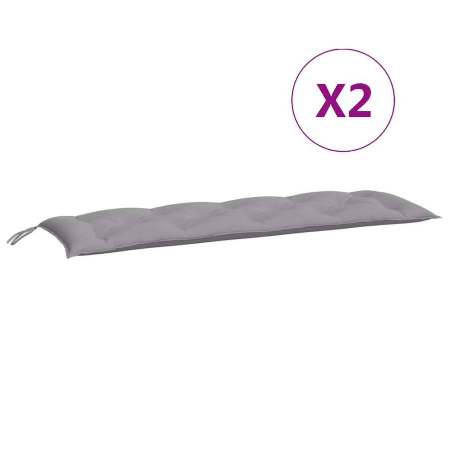Tuinbankkussens 2 St 150X50X7 Cm Oxford Stof Grijs
