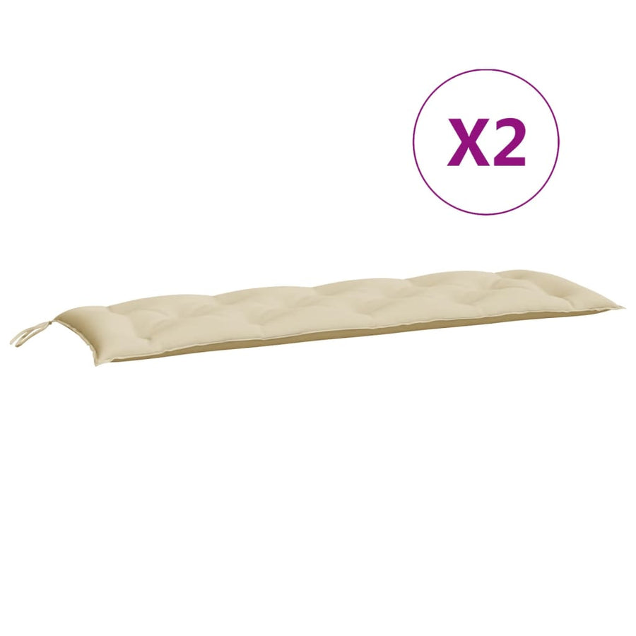 Tuinbankkussens 2 St 150X50X7 Cm Oxford Stof Beige