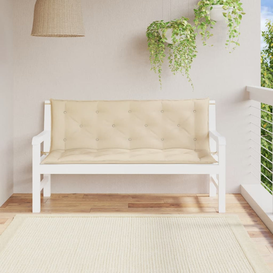 Tuinbankkussens 2 St 150X50X7 Cm Oxford Stof Beige