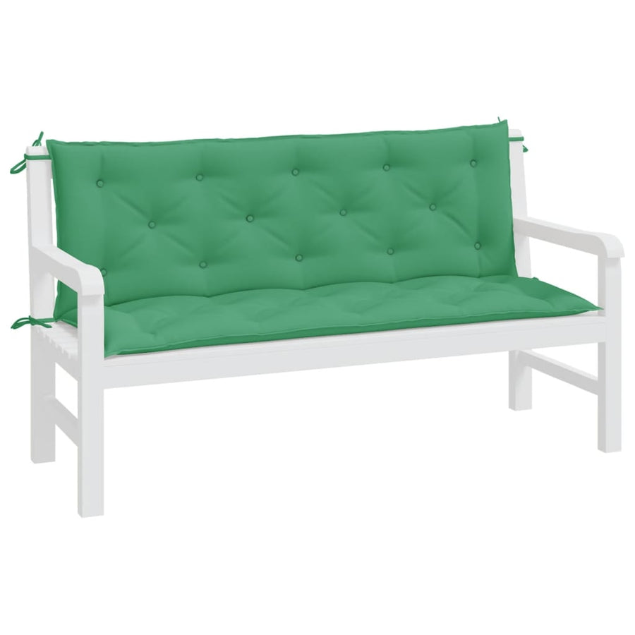 Tuinbankkussens 2 St 150X50X7 Cm Oxford Stof Groen Groen