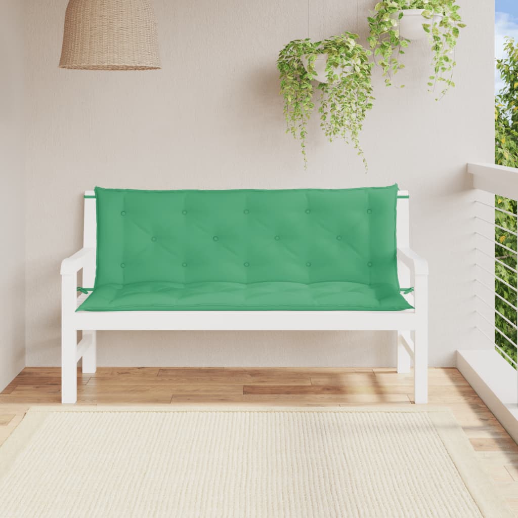 Tuinbankkussens 2 St 150X50X7 Cm Oxford Stof Groen Groen
