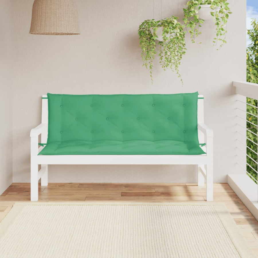 Tuinbankkussens 2 St 150X50X7 Cm Oxford Stof Groen Groen