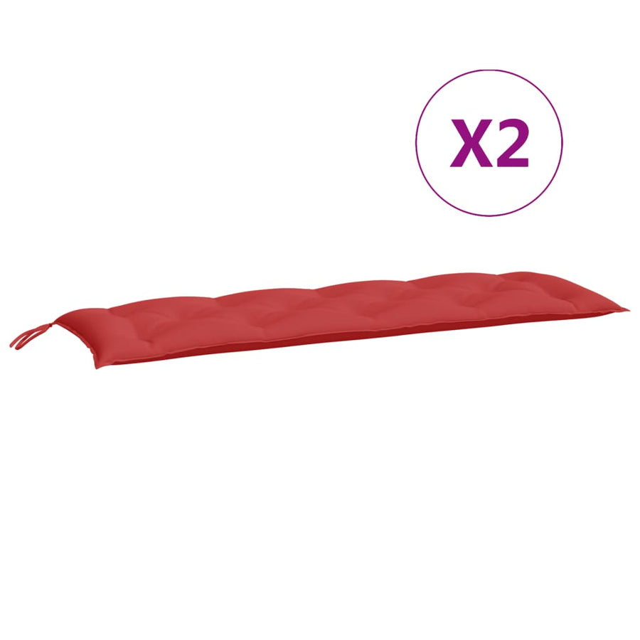 Tuinbankkussens 2 St 150X50X7 Cm Oxford Stof Rood
