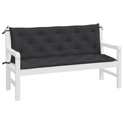 Tuinbankkussens 2 St 150X50X7 Cm Oxford Stof Zwart