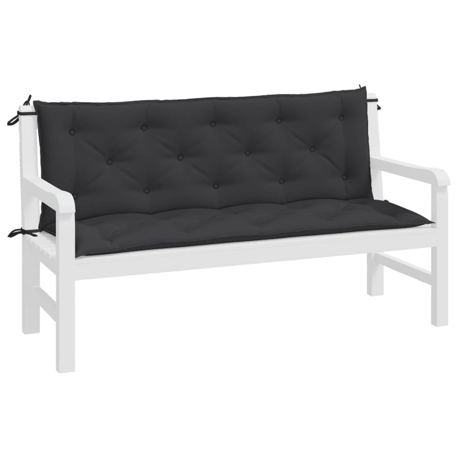 Tuinbankkussens 2 St 150X50X7 Cm Oxford Stof Zwart
