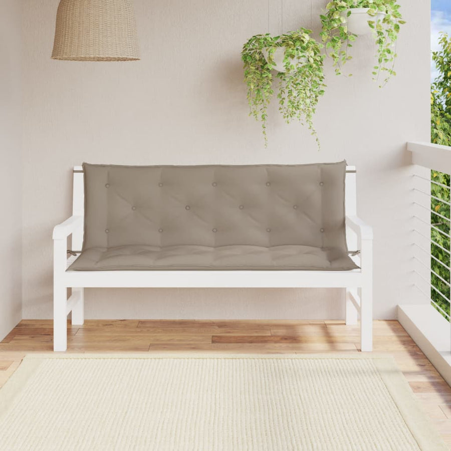 Tuinbankkussens 2 St 150X50X7 Cm Oxford Stof Taupe