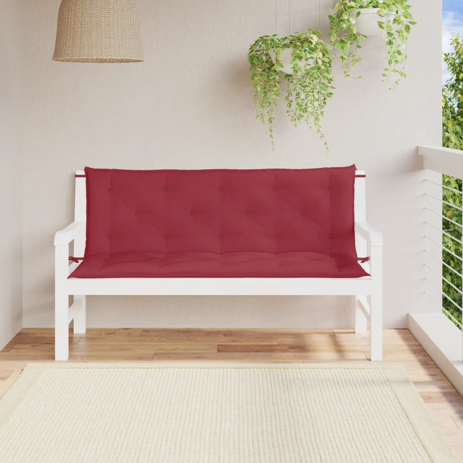 Tuinbankkussens 2 St 150X50X7 Cm Oxford Stof Wijnrood