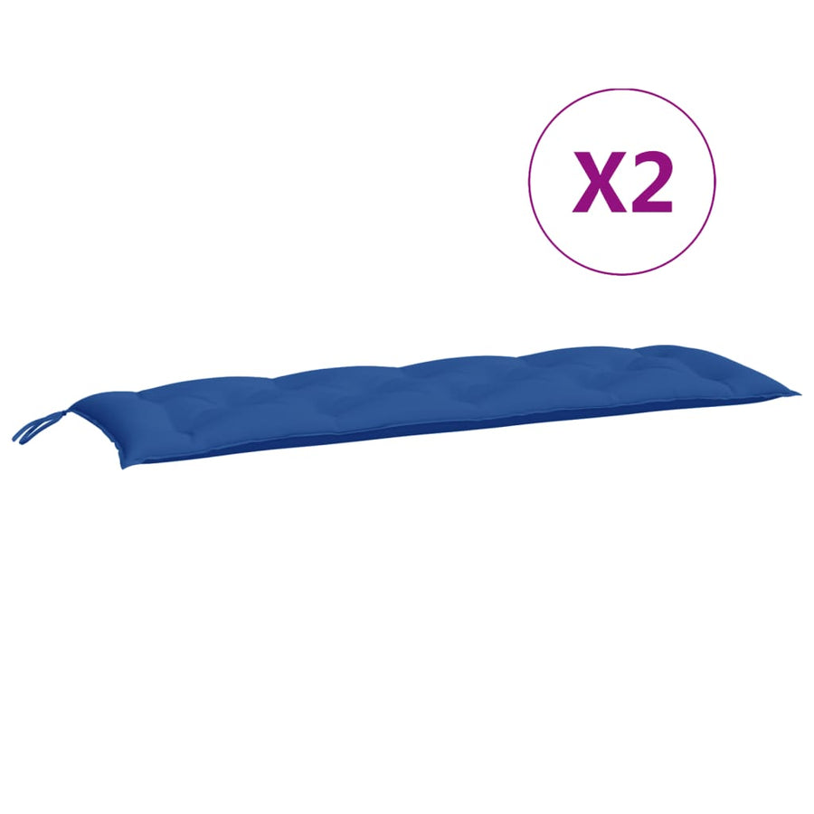 Tuinbankkussens 2 St 150X50X7 Cm Oxford Stof Blauw