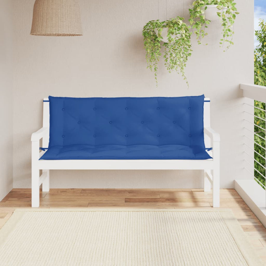 Tuinbankkussens 2 St 150X50X7 Cm Oxford Stof Blauw