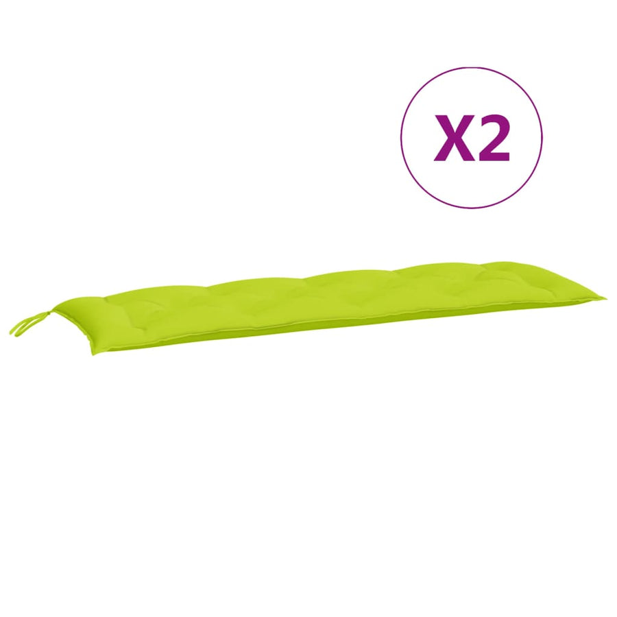 Tuinbankkussens 2 St 150X50X7 Cm Oxford Stof Heldergroen