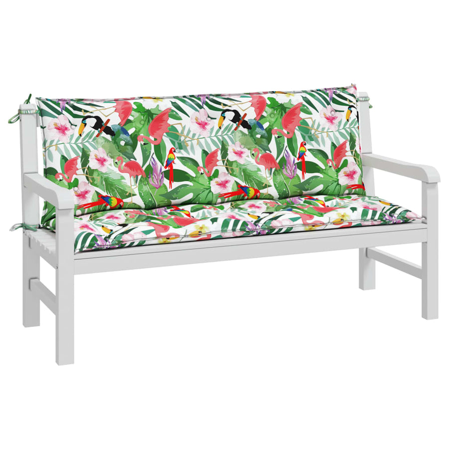 Tuinbankkussens 150X50X7 Cm Stof Meerkleurig 150 cm Groen en roze