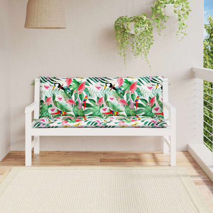 Tuinbankkussens 150X50X7 Cm Stof Meerkleurig 150 cm Groen en roze